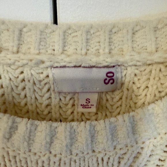 SO Cream Cable Knit Sweater - Picture 2 of 5